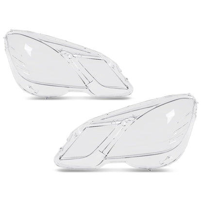G-PLUS Headlight Lens Cover Compatible with Benz E-Class W212 E350 E500 E63 2009 2010 2011 2012 2013 (Only for 4-Door) Left & Right Side A2128209661, A2128209561 Front Headlamp Lens Cover Clear
