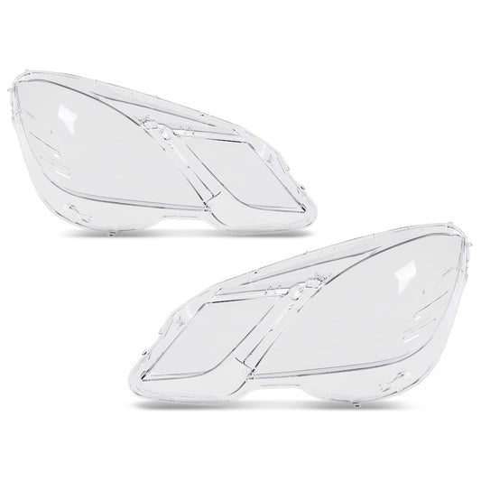 G-PLUS Headlight Lens Cover Compatible with Benz E-Class W212 E350 E500 E63 2009 2010 2011 2012 2013 (Only for 4-Door) Left & Right Side A2128209661, A2128209561 Front Headlamp Lens Cover Clear