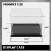 G-PLUS Clear Boxing Glove Display Case Football Glove Display Case for Full Size Boxing Wall Mount Self-Assembly, Black Base Riser Stand