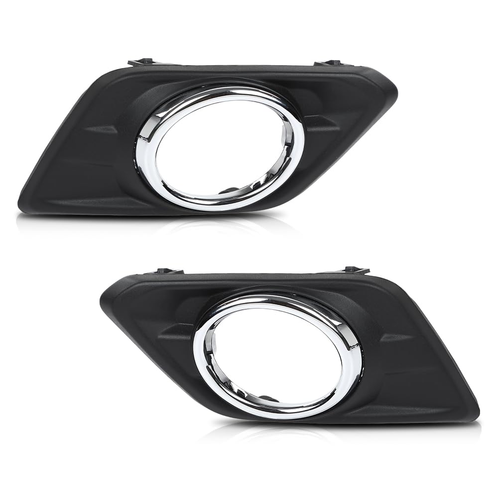G-PLUS Fog Light Bezel Covers Trim Left + Right Driver Passenger Compatible with Nissan Rogue 2014-2016