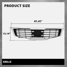 G-PLUS Bumper Grille for Kia Sportage 2011-2012 Chrome Trim Additional Angle