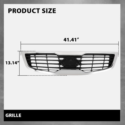 G-PLUS Front Bumper Grille with Chrome Molding Plastic Compatible with Kia Sportage 2011-2012 863503W000, KI1200147 Grill