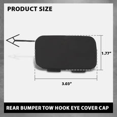 G-PLUS Rear Bumper Tow Hook Cover for Audi A8 Quattro D4 2014-2017 Close-up View