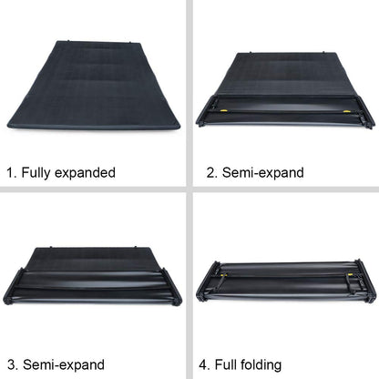 G-PLUS 6.5ft Short Bed 4 Fold Tonneau Cover Compatible with 2009 2010 2011 2012 2013 2014 Ford F150 Black