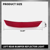 G-PLUS Rear Left Bumper Reflector Light, Compatible with Benz ML-Class ML320 ML350 ML550 ML63 2008-2011, 1648201574, 1648200374