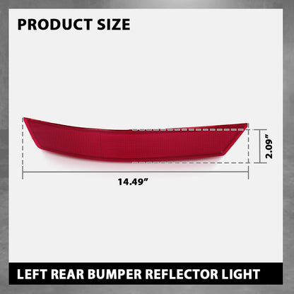 G-PLUS Rear Left Bumper Reflector Light, Compatible with Benz ML-Class ML320 ML350 ML550 ML63 2008-2011, 1648201574, 1648200374