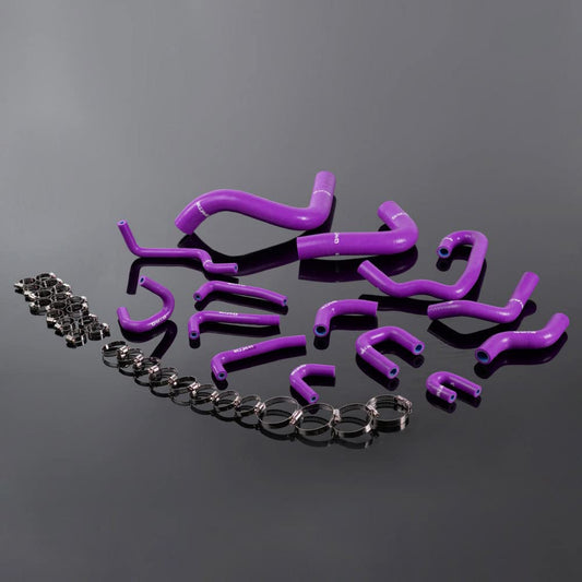 G-PLUS Silicone Radiator Hose Kit Clamps Compatible With 1990-1995 Toyota Pickup 3.0L V6 Purple