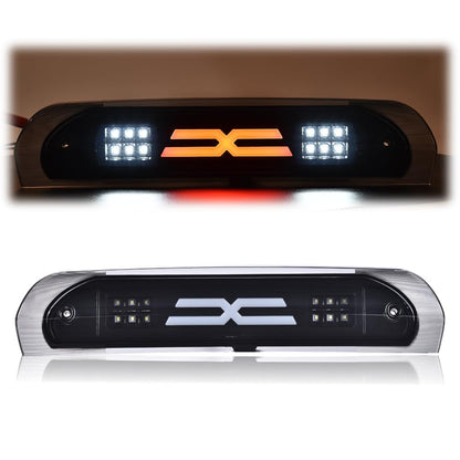 G-PLUS LED Third Brake Light Compatible With 02-09 Dodge RAM, 3RD LED Bar Brake/Cargo Light,Type X (Smoky lens Black Housing Amber Reflector)