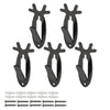 G-PLUS Black 5PCS Wall Hanger Hook European Antler Style Wall Mount Bracket for Hanging Mounting Elk Deer Antelope Living Room Bedroom Home Decor