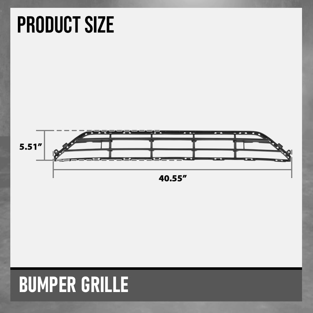 G-PLUS Front Center Lower Grill Bumper Grille Compatible with Volvo XC90 2016-2021 Fit Models With Spoiler 31353373, VO1036106 Black