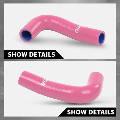 G-PLUS Silicone Radiator Hose Kit Compatible with Yamaha Banshee 350 YFZ350 1987-2006 Pink