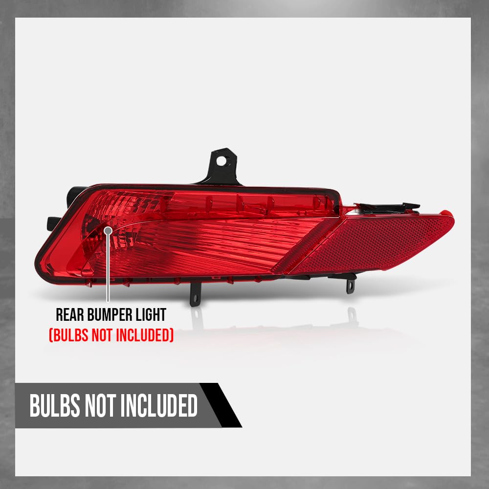 G-PLUS Rear Left Bumper Reflector Fog Light Brake Lamp Compatible with Volvo XC60 2014-2017 31353285 Red