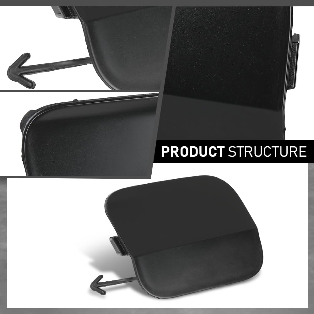 G-PLUS Pair Front Bumper Tow Hook Eye Cover Cap, Compatible with Toyota Highlander 2020-2023, Left & Right Side 2PCS, 521270E930, 521280E933