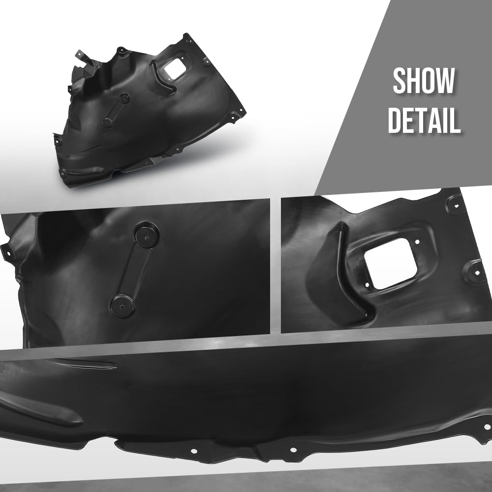 G-PLUS Front Driver Forward Fender Liner Compatible with BMW 330e Base 2021 2022 2023 2024 51717315729, BM1248161 Black