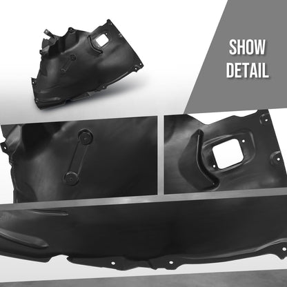 G-PLUS Front Driver Forward Fender Liner Compatible with BMW 330e Base 2021 2022 2023 2024 51717315729, BM1248161 Black