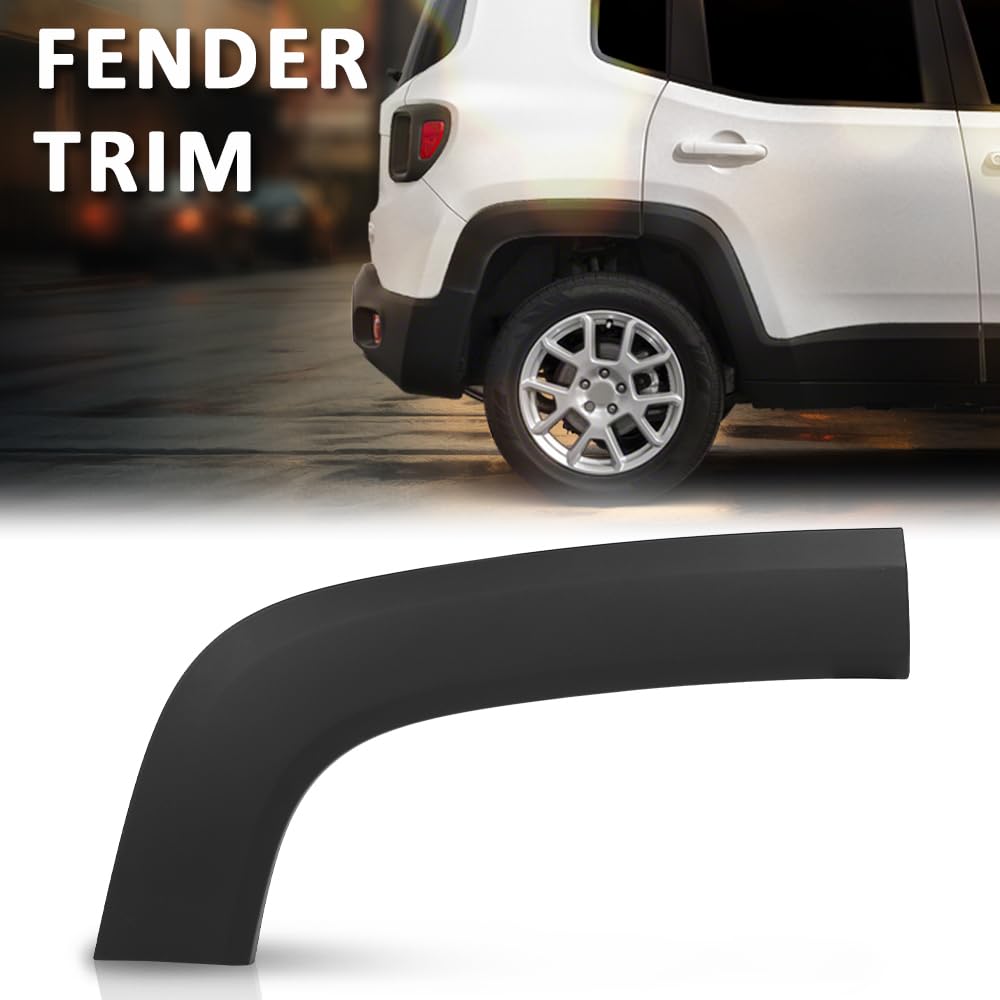 G-PLUS Rear Door Molding Fender Flare Trim Compatible with Jeep Renegade 2015-2023 Fender Flares Wheel Opening Panel 5XB66LXHAA, CH1791104 Right Passenger Side