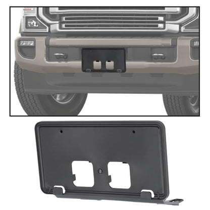 G-PLUS Front License Plate Bracket Compatible with Ford F250 F350 Super Duty 2020-2022 LC3Z-17A385-AB Black License Plate Holders Black