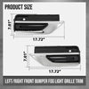G-PLUS Bumper Fog Light Grille Grill Trim Front Left & Right Side Compatible with Volvo XC90 2020-2024 31663514, 31663515 Chrome Black