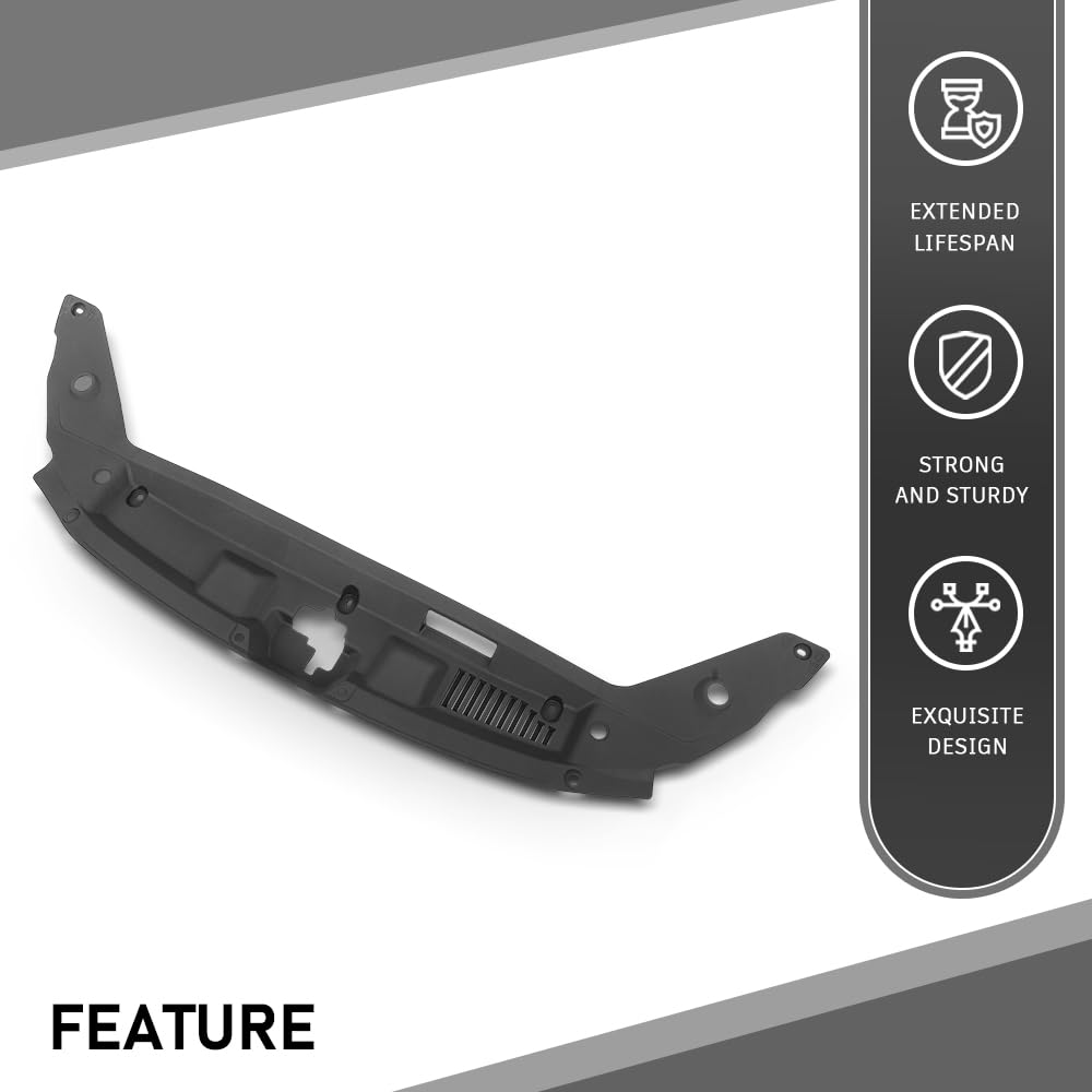 Upper Radiator Support Cover Air Intake Top Cover Panel Compatible with Toyota Highlander 2020-2024 532950E120 Black PP