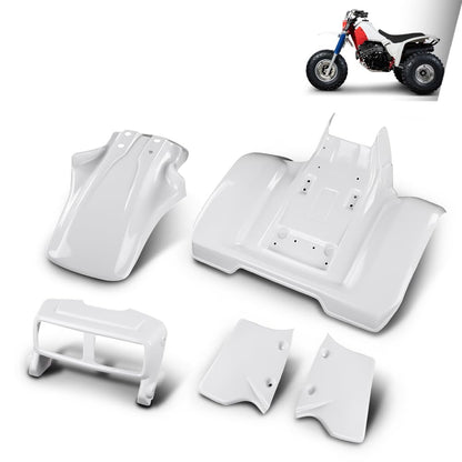 G-PLUS Front & Rear Liner Fender Complete Set Compatible with Honda ATC350X 1985-1986 White