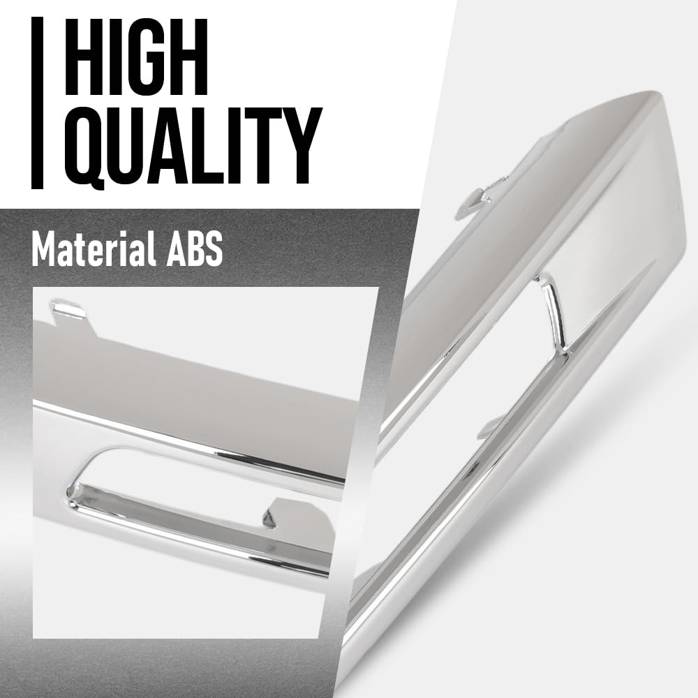 G-PLUS Pair Left Right Fog Light Chrome Trim Cover Compatible with Benz W166 ML-Class ML350 2012-2015 1668850774, 1668850874 Silver