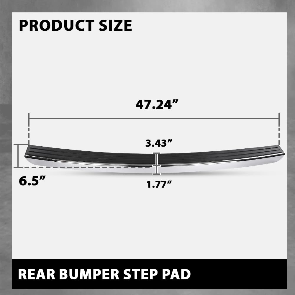 G-PLUS Rear Bumper Face Bar Trim Molding Step Pad Compatible with Jeep Compass 2011-2017,Compatible with Jeep Patriot 2011-2017,Fit for Model With Chrome Trim, Without Black Spear 68091514AA
