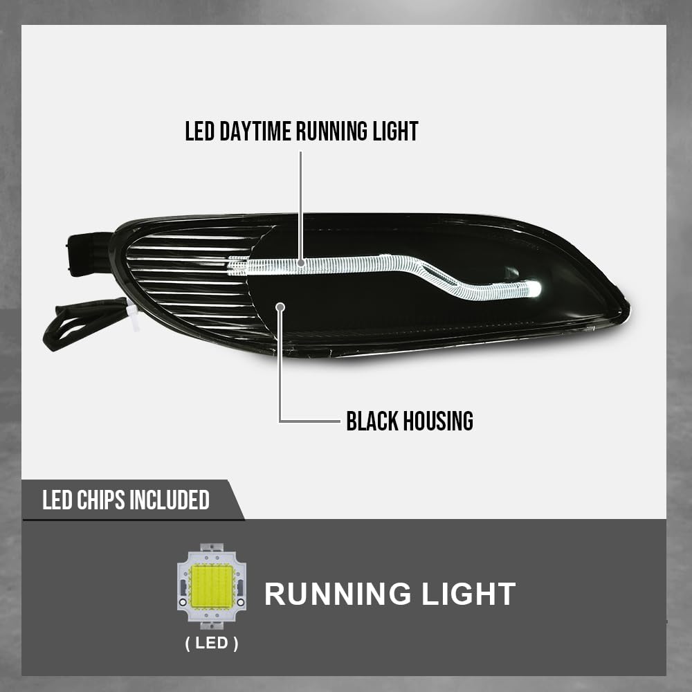 G-PLUS 2Pcs Front Fog LED Light Lamps Assembly Compatible with Camry 2002 2003 2004 neblineros para autos delantero faros antiniebla