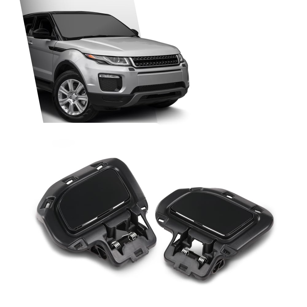 G-PLUS HeadLight Washer Cover Powerwash Cap 1 Pair LH+RH Compatible with Range Rover Evoque 2012-2017