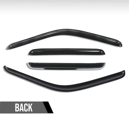G-PLUS in-Channel Auto Vent Window Visor 4pcs Compatible with Ford F250 F350 F450 F550 Super Duty Supercrew 1999-2016, Not Fit Supercab Or Extended Cab in-Channel Rain Guards Smoke