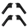 G-PLUS RV Rain Gutter Spout Long Version Left and Right Black Gutter Spout 3 1/2" Long 4pcs