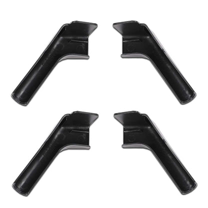 G-PLUS RV Rain Gutter Spout Long Version Left and Right Black Gutter Spout 3 1/2" Long 4pcs