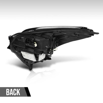 G-PLUS LED Headlight Front Right Passenger Side Compatible with Cadillac XT5 2020-2023 84849606 Black