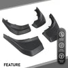 G-PLUS Mud Flaps Splash Guard Mudguard Compatible with Range Rover Evoque Pure/Prestige 2012-2018 (Round Rear Pipe)