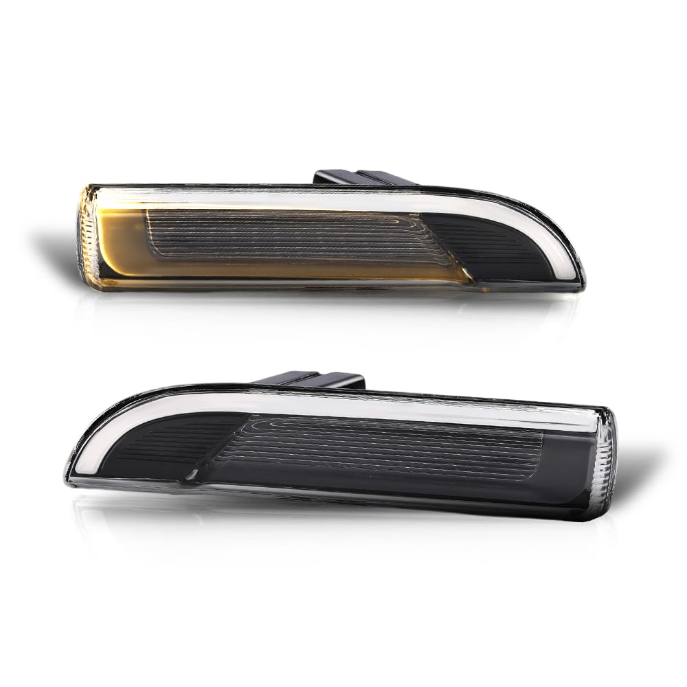 G-PLUS Front Fender Turn Signal Light Lamp Compatible with Porsche Panamera 970 97 2010-2016 97063104301, 97063104401 Direct OE Replacement 2 PCS Black