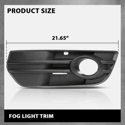 G-PLUS Pair Front Bumper Fog Light Covers Grille Bezels, Compatible with Audi Q5 Base 2009-2011/ Q5 Premium, Premium Plus, Prestige 2009-2012, Left Driver & Right Passenger Side 2PC, AU1038108