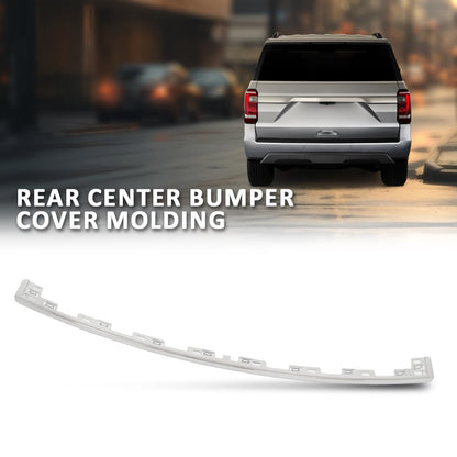 G-PLUS Rear Center Bumper Cover Molding Face Bar Step Pad Trim Chrome, Compatible with Ford Explorer 2018-2019, JB5Z17C830AA, FO1144116