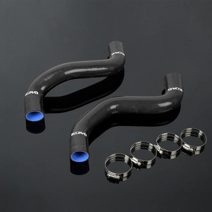 G-PLUS Silicone Radiator Coolant Tube Kit Clamps Compatible With Toyota 4runner Upper 16571-62070 & Lower 16572-62090 Black