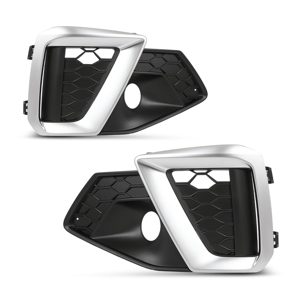 G-PLUS Pair Fog Light Cover Fog Lamp Grilles Cover, Compatible with Audi A4/S4 2020-2023, LH Driver & RH Passenger 2PCS