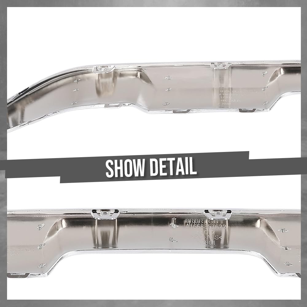 G-PLUS Rear Bumper Trim Lower Molding Compatible with Benz GLE550 GLE550e 4Matic 2016-2018 Fit Benz GLS450 GLS550 4Matic 2017-2019 1668857622, MB1144127 Silver
