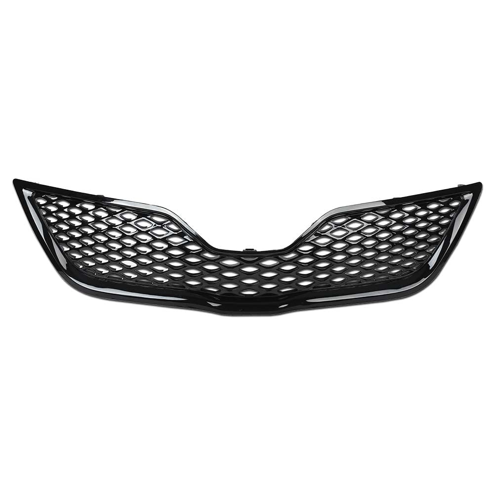 G-PLUS Front Grille Grill Compatible with 2010-2011 Toyota Camry Black Plastic 5310106200C0, TO1200323