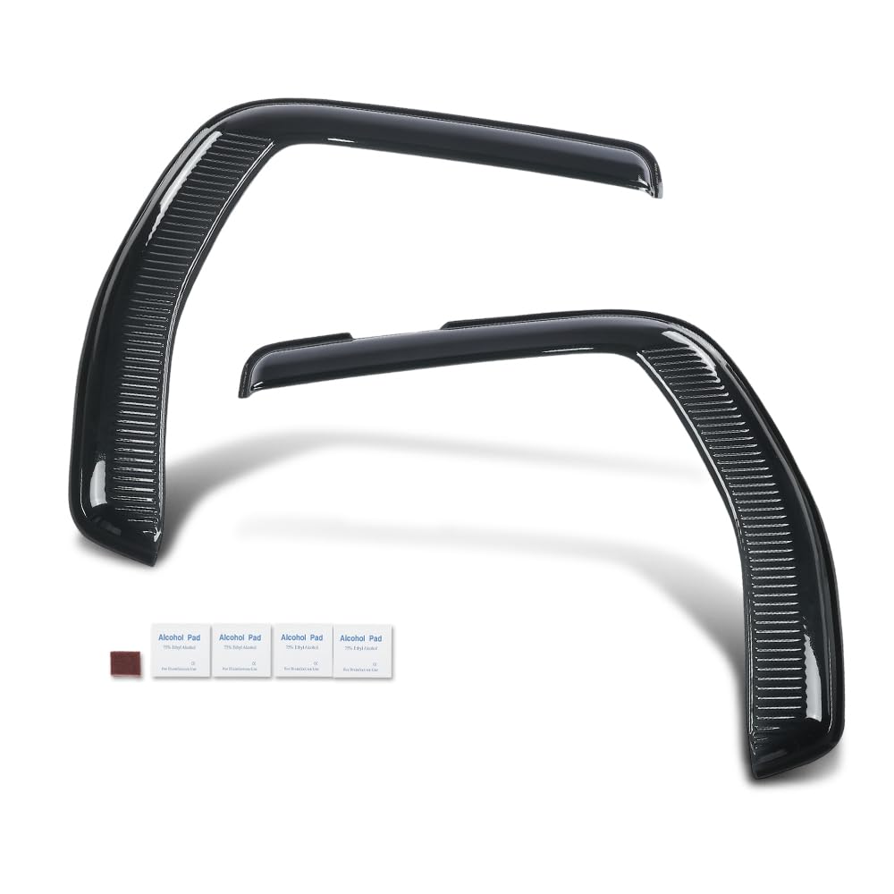 G-PLUS Tape-On Window Visors Deflector Rain Guard Compatible with Kenworth T680 T880 2012-2018 | High-Wind Resistant | Rain & Fog Protection | Clear View | Window Friendly | Smoky