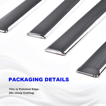 G-PLUS Body Side Molding Trim 1/18" Compatible with 2014-2018 Chevy Silverado/GMC Sierra Crew Cab,4pcs (Silver)
