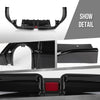 G-PLUS Rear Bumper Lip Diffuser LED Light Compatible with Honda Civic 2016 2017 2018 2019 2020 2021 Gloss Black