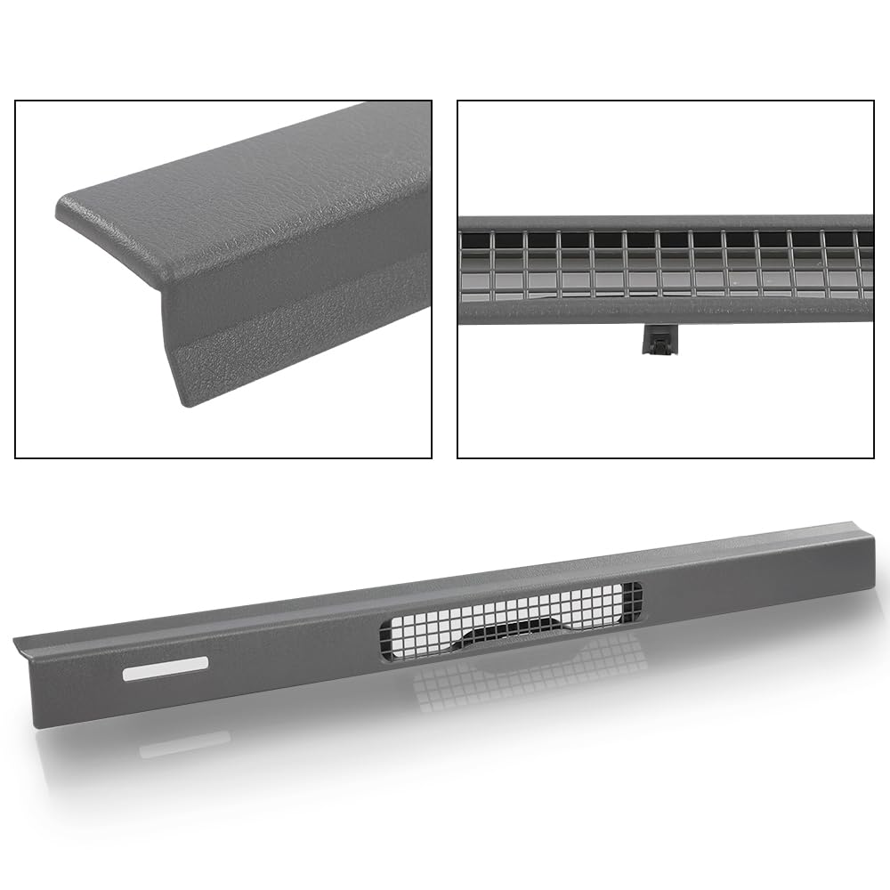 G-PLUS Upper Dash Defrost Vent Bezel Trim Panel Compatible with Jeep Wrangler TJ 1997-2006 55037036 Mist Grey