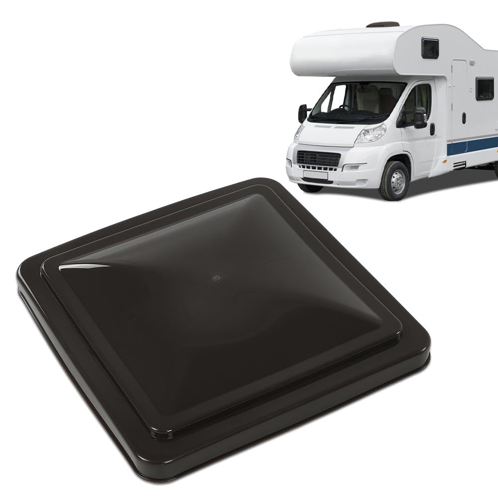 G-PLUS Replacement Roof Vent Cover Camper RV Trailer 14" x 14" Fit for Ventline pre-2008 and Elixir Style Pin 1994 and Newer Smoke 1pcs,Accessories is not assembled