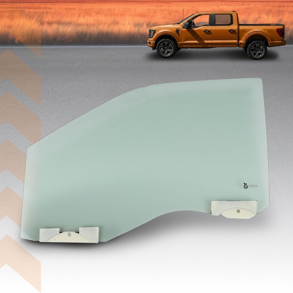 G-PLUS Front Driver Left Side Door Glass Tempered Window Compatible with Ford F150 / F250 / F350 / F450 2015-2024 FL3Z1521411A, DD12394GTYN Direct Fit OE Standard Clear
