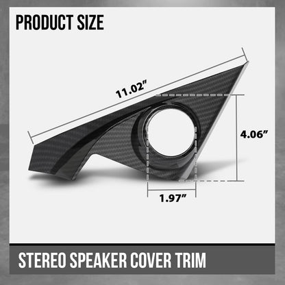 G-PLUS Speaker Cover Trim Compatible with Honda Civic 10th Sedan 2016 2017 2018 2019 2020 2021 Carbon Fiber Black