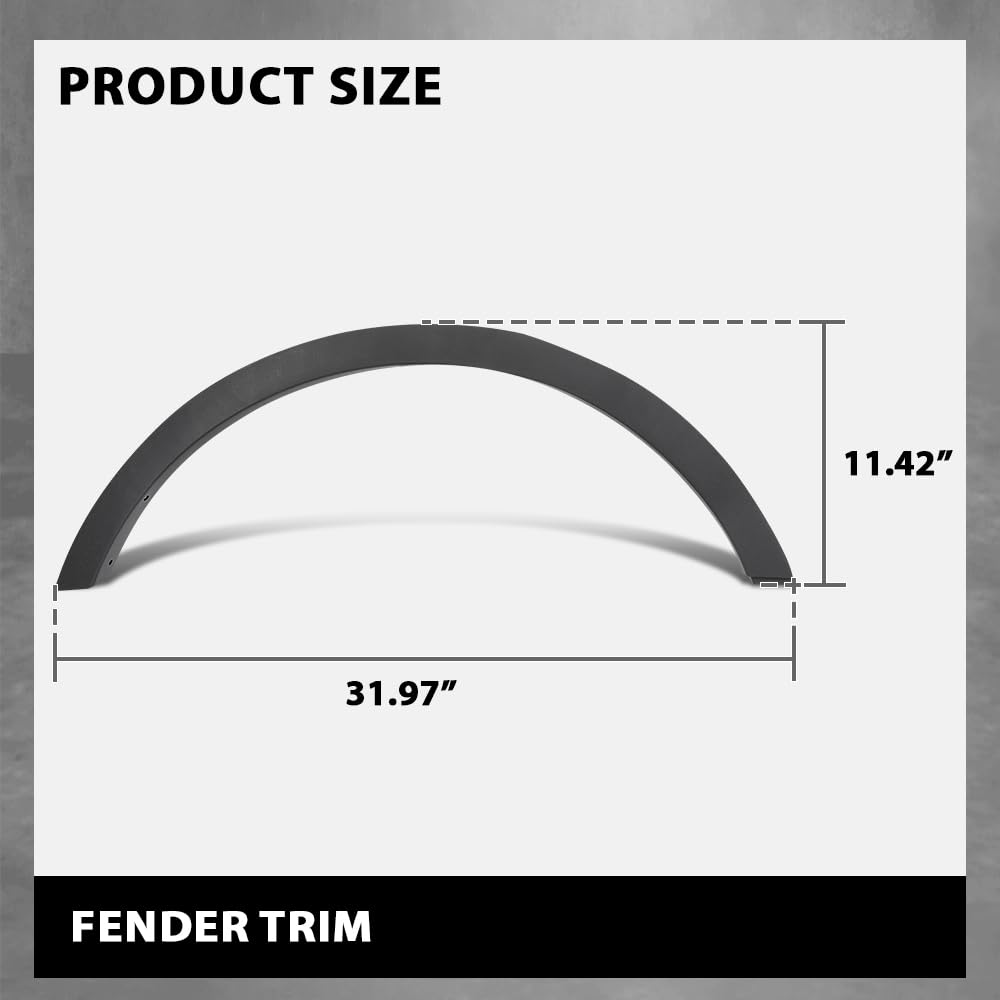 G-PLUS Rear Right Fender Flare Compatible with Ford Escape SEL 2013, Fit Ford Escape (Submodel: S, SE, Titanium) 2013-2016, Wheel Opening Molding Arch Trim, CJ5Z78290A60AA FO1791116