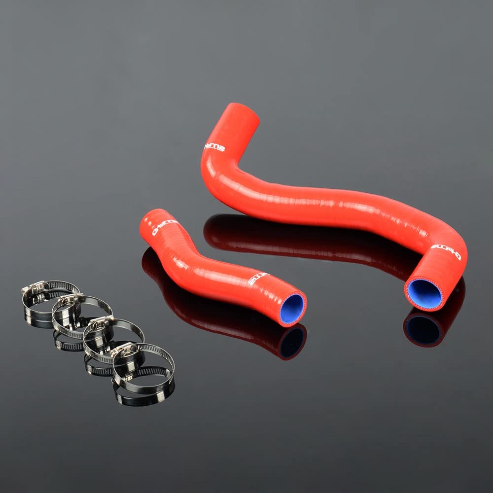 G-PLUS Silicone Radiator Tube Kit Clamps Compatible With Nissan Infiniti G35 350Z CFQ35DE 03-07 06 Red