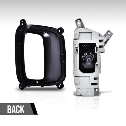 G-PLUS Front Driving Fog Light With Bezel Set Compatible with Kia Sorento 2014 2015 Smoke Lens Fog Lamp With Bulbs